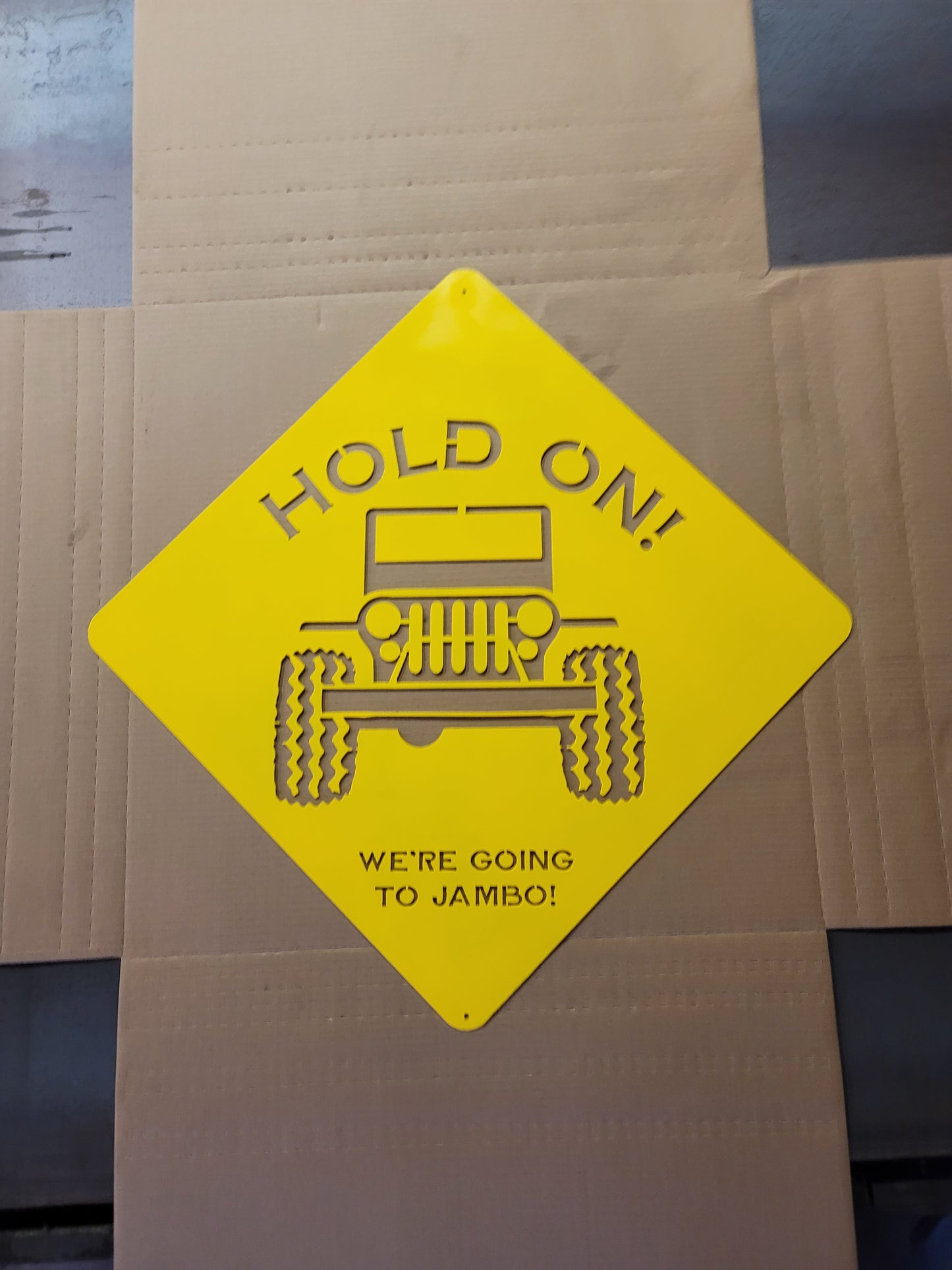 Hold On! Custom Sign